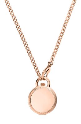 Fossil Jacqueline Watch Locket Necklace in Rose Gold