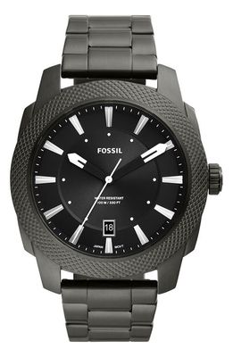 Fossil Machine Gunmetal Bracelet Watch