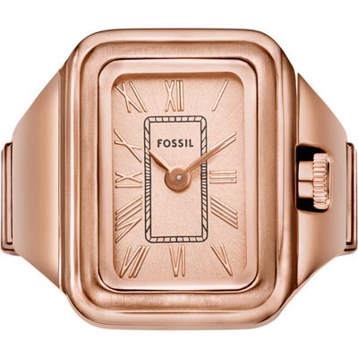 Fossil Raquel Watch Ring, 14mm in Rose Gold 