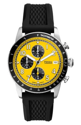 Fossil Sport Tourer Silicone Strap Chronograph Watch