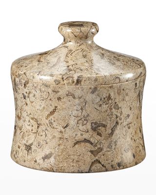 Fossil Stone 4"Dia. Cannister