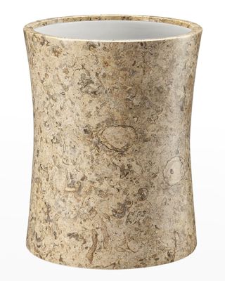 Fossil Stone Waste Bin with Liner