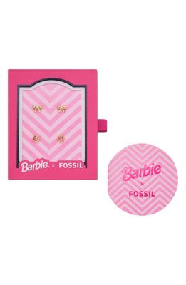 Fossil x Barbie® Set of Two Stud Earrings in Gold