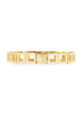 Foundation 18K Yellow Gold Medium Square-Link Chain Bracelet