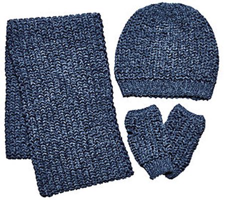 Four Buttons by San Diego Hat Chenille Knit Set