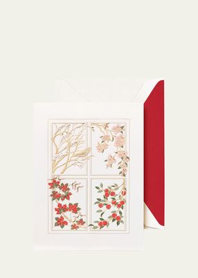 Four Seasons Engraved Greeting Cards with Envelopes, Set of 10