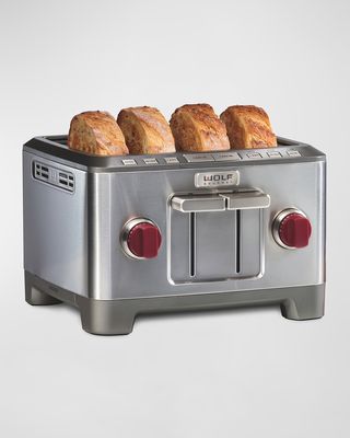 Four-Slice Toaster With Red Knob