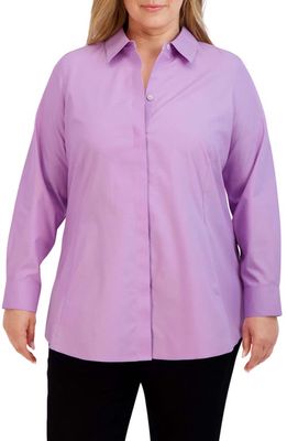 Foxcroft Cici Tunic Blouse in Soft Violet