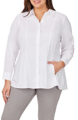 Foxcroft Gianna Pleated Blouse in White