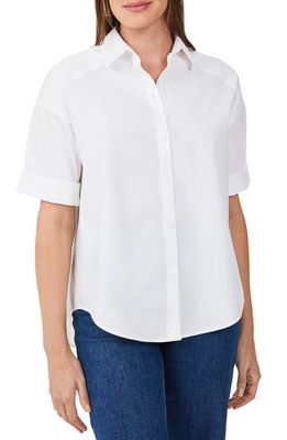 Foxcroft Joanna Stretch Cotton Blend Shirt in White