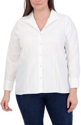 Foxcroft Katie Cotton Shirt in White