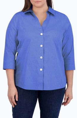 Foxcroft Paige Button-Up Shirt in Cornflower