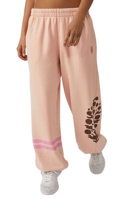 FP Movement All Star Oversize Graphic Sweatpants in Pink Sand Combo