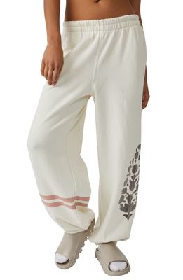 FP Movement All Star Oversize Graphic Sweatpants in White Combo
