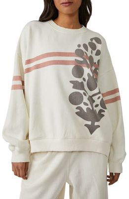 FP Movement All Star Oversize Graphic Sweatshirt in White Combo
