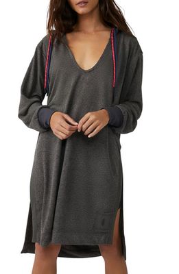 FP Movement Feel Good Layer Longline Hoodie in Charcoal Heather