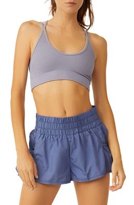 FP Movement Free Throw Strappy Sports Bra in Steel Blue