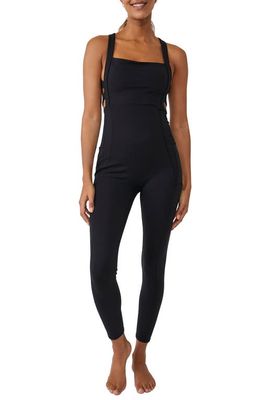 FP Movement High Open Back Strappy Jumpsuit in Black