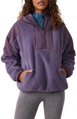 FP Movement Lead the Pack Fleece Hooded Pullover in Purple Daze Combo