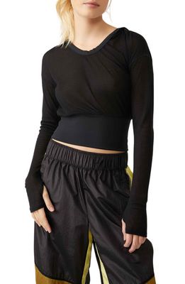 FP Movement Love High Cutout Layer Top in Black