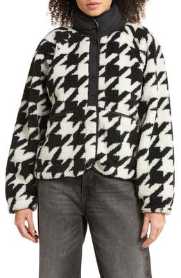FP Movement Rocky Ridge Jacket in Black White Houndstooth