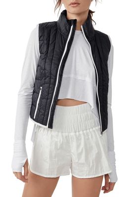 FP Movement Run This Water Resistant Puffer Vest in Black