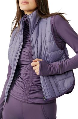 FP Movement Run This Water Resistant Puffer Vest in Purple Daze