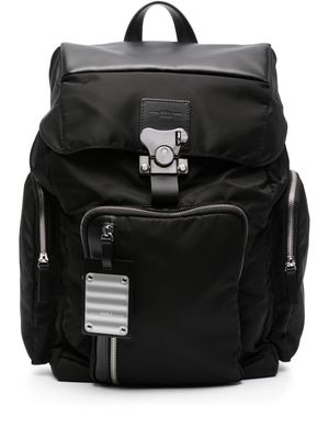 FPM Milano logo-tag buckle-fastening backpack - Black