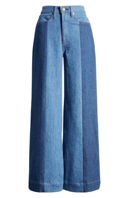 FRAME Atelier Pixie Pieced 1978 Wide Leg Jeans in Gale