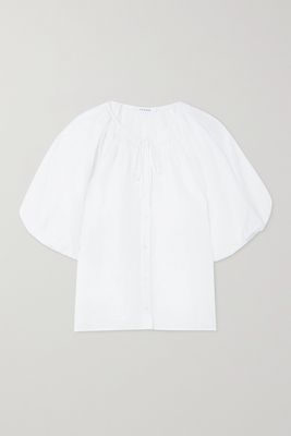 FRAME - Broderie Anglaise Ramie Blouse - White