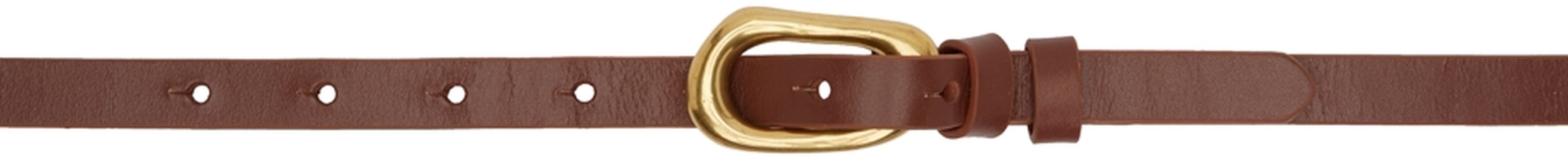 Frame Brown Organic Shape Belt