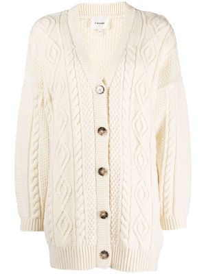 FRAME cable-knit merino cardigan - White