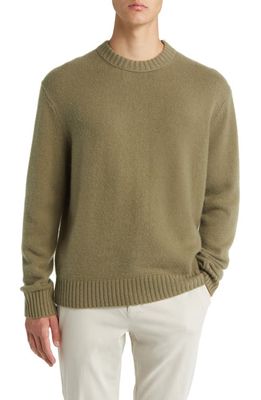 FRAME Cashmere Crewneck Sweater in Khaki Green