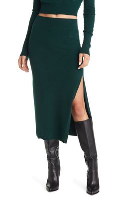 FRAME Cashmere Pencil Skirt in Pine