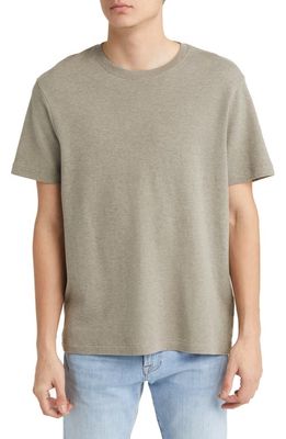 FRAME Duo Fold Cotton T-Shirt in Heather Dark Beige