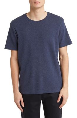 FRAME Duo Fold Cotton T-Shirt in Heather Dark Blue