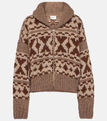 Frame Fair-isle alpaca-blend zip-up sweater