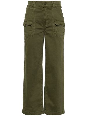 FRAME high-waist straight-leg trousers - Green