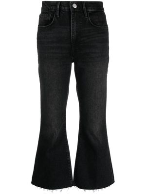 FRAME high-waisted cropped jeans - Black