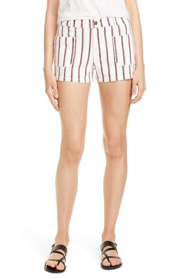 FRAME Le Bardot Denim Shorts in Classic Stripe