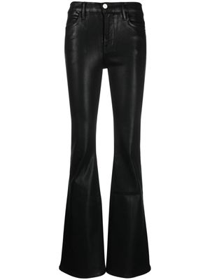 FRAME Le Crop button-up flared jeans - Black