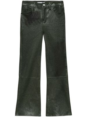 FRAME Le Crop leather trousers - Green