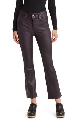 FRAME Le Crop Mini Boot Leather Pants in Plum