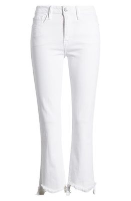 FRAME Le Crop Mini Bootcut Fray Step Hem Jeans in Blanc