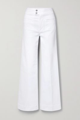 FRAME - Le Hardy High-rise Wide-leg Jeans - White