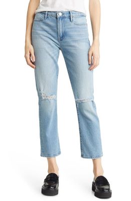 FRAME Le High Ankle Straight Leg Jeans in Demarco Rips