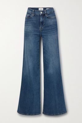 FRAME - Le Palazzo High-rise Wide-leg Jeans - Blue