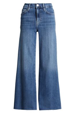 FRAME Le Palazzo High Waist Crop Wide Leg Jeans in Daphne Blue