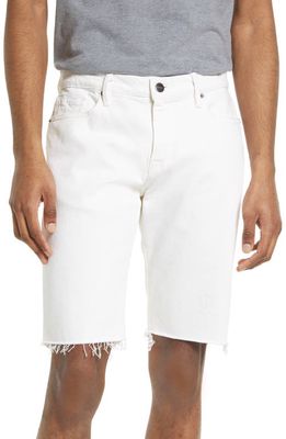FRAME L'Homme Cutoff Denim Shorts in Off White