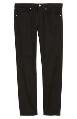 FRAME L'Homme Slim Fit Twill Five-Pocket Pants in Black